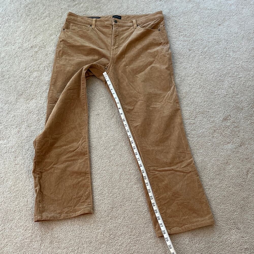 Talbots Brown Corduroy Straight Leg Pants High Rise Sz 14 Fall Classic Heritage - Picture 7 of 7